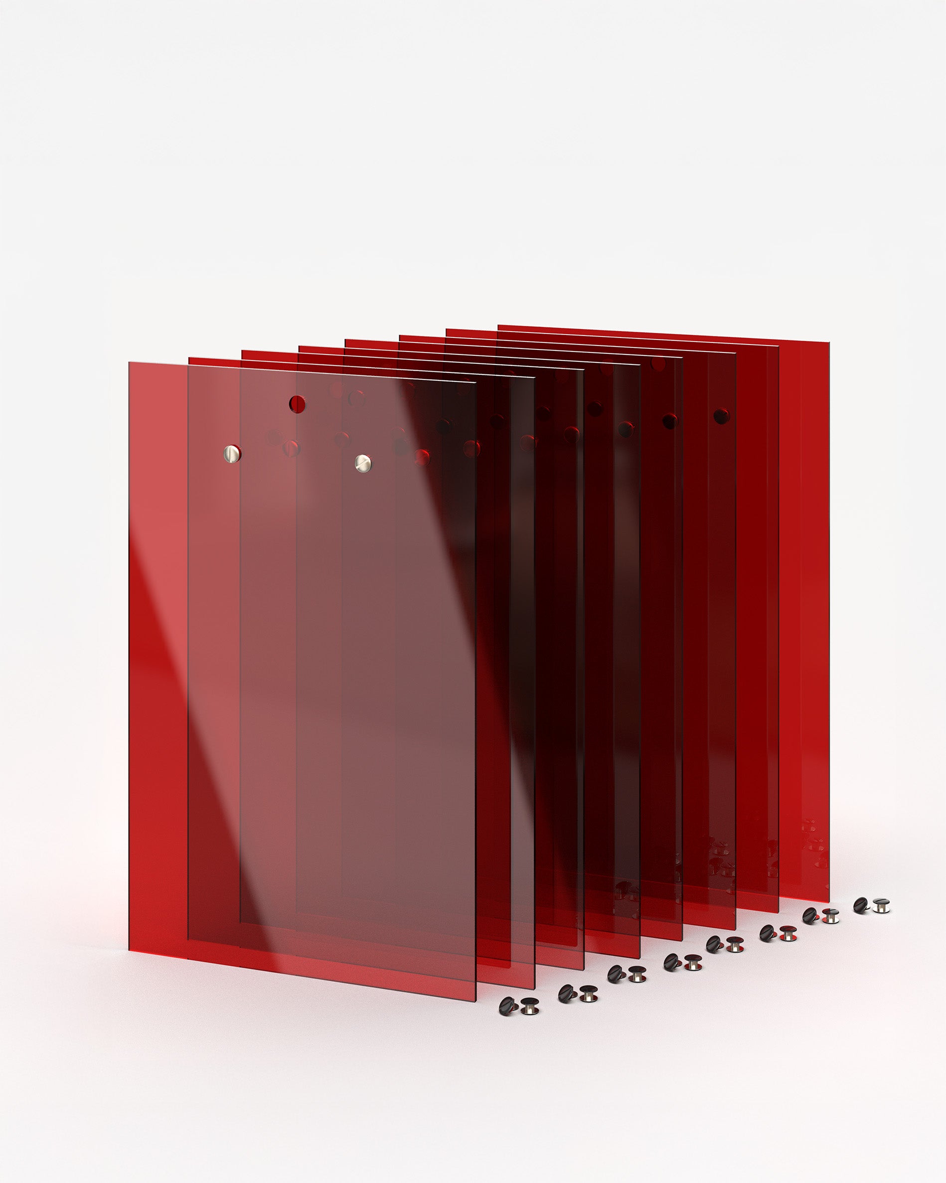 Set of 8 A4 red acrylic menu holder boards#menu-size_A4