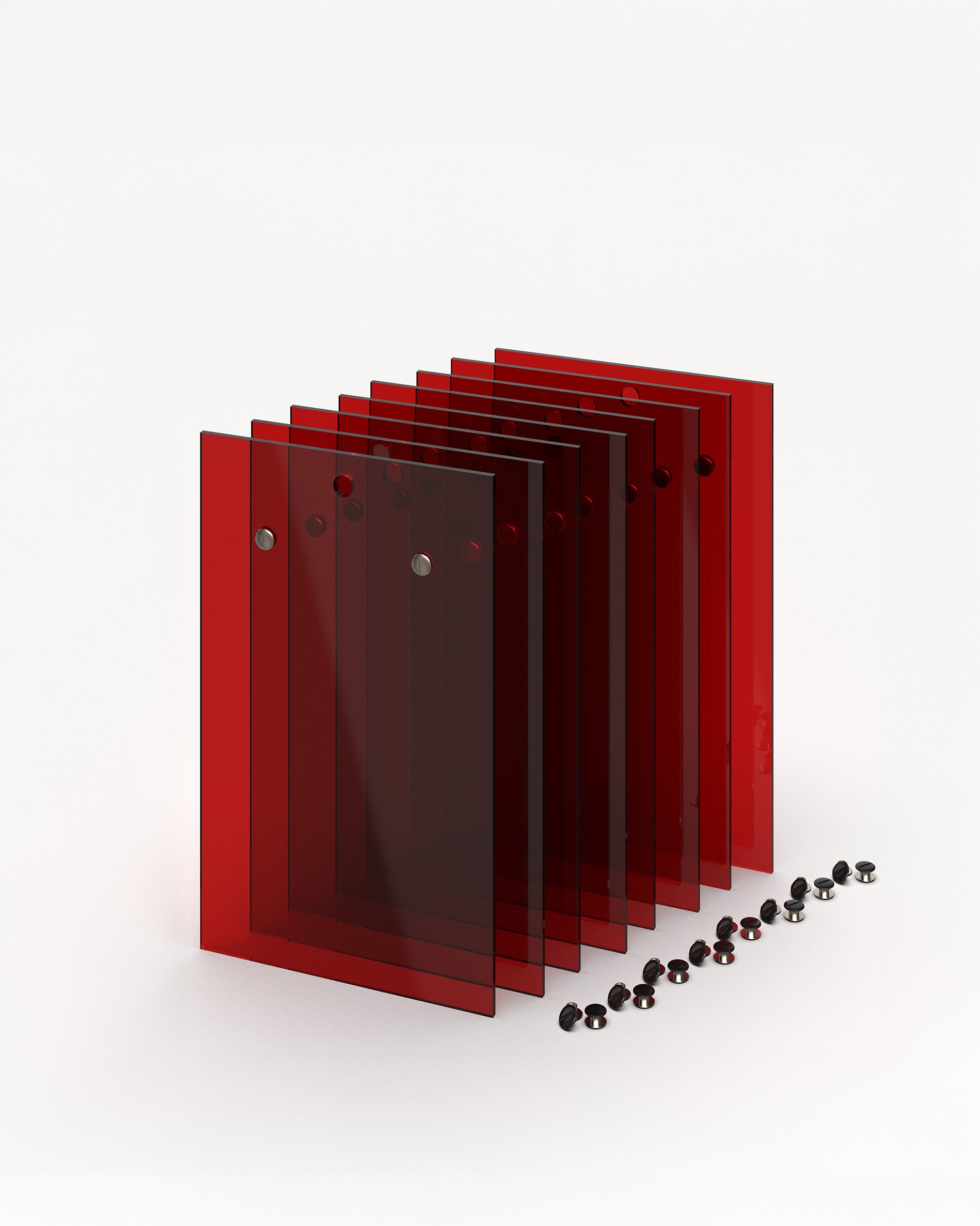 Set of 8 red acrylic A5 menu holder boards#menu-size_A5