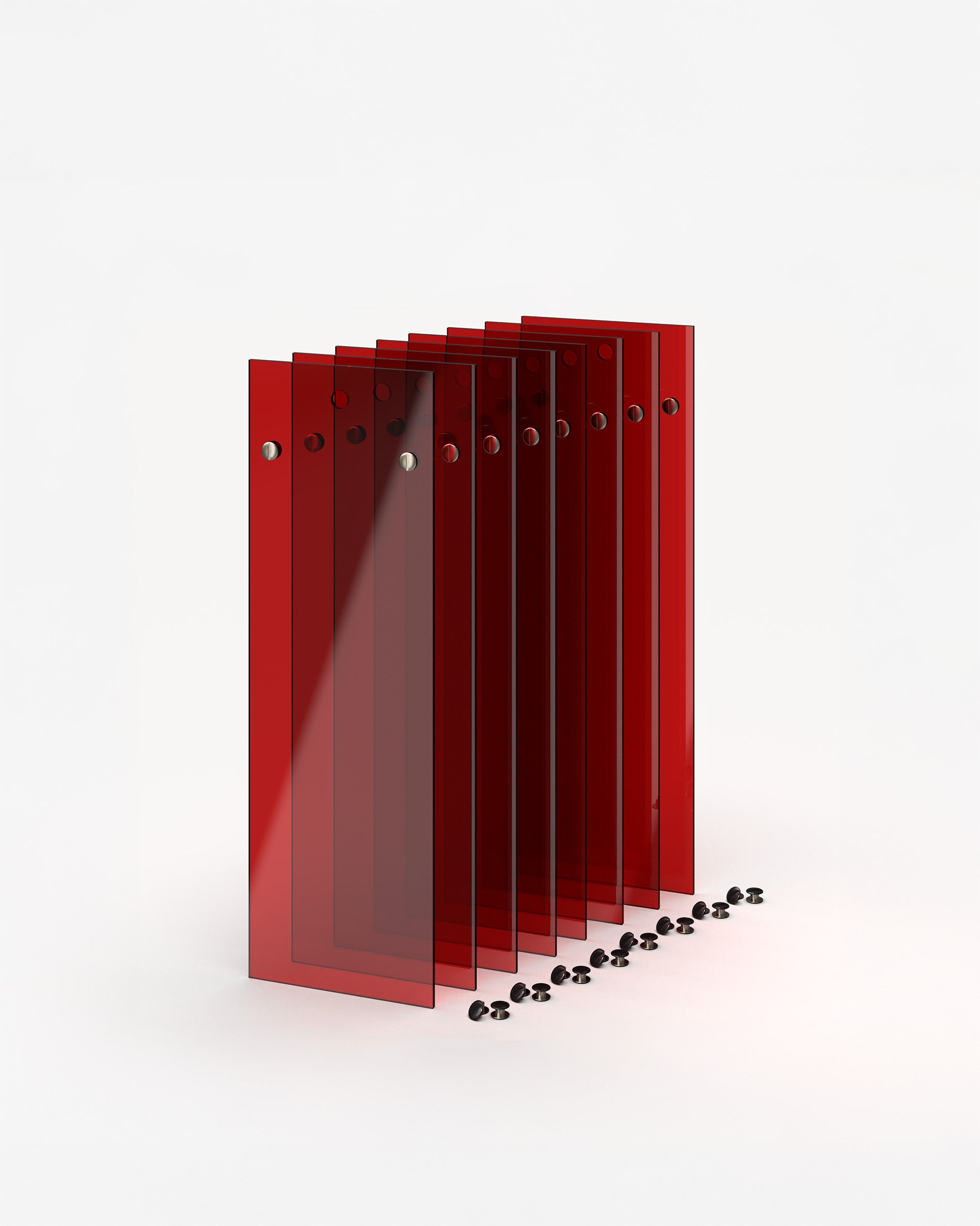 Set of 8 red acrylic plexiglass A5 long menu holder boards#menu-size_A5-long