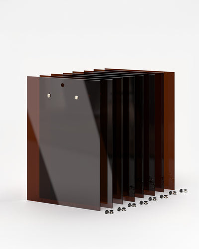 Set de 8 portamenús de acrílico  marrón Black Tea#menu-size_A4