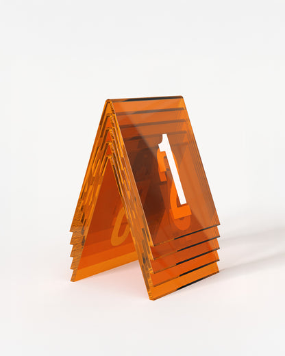Orange | Set of 20 stacked table numbers in orange acrylic#color_orange